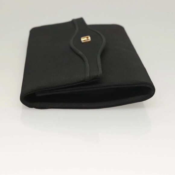 GUCCI Clutch Bag Nylon Black Gold Auth ep9712 - Picture 4 of 16